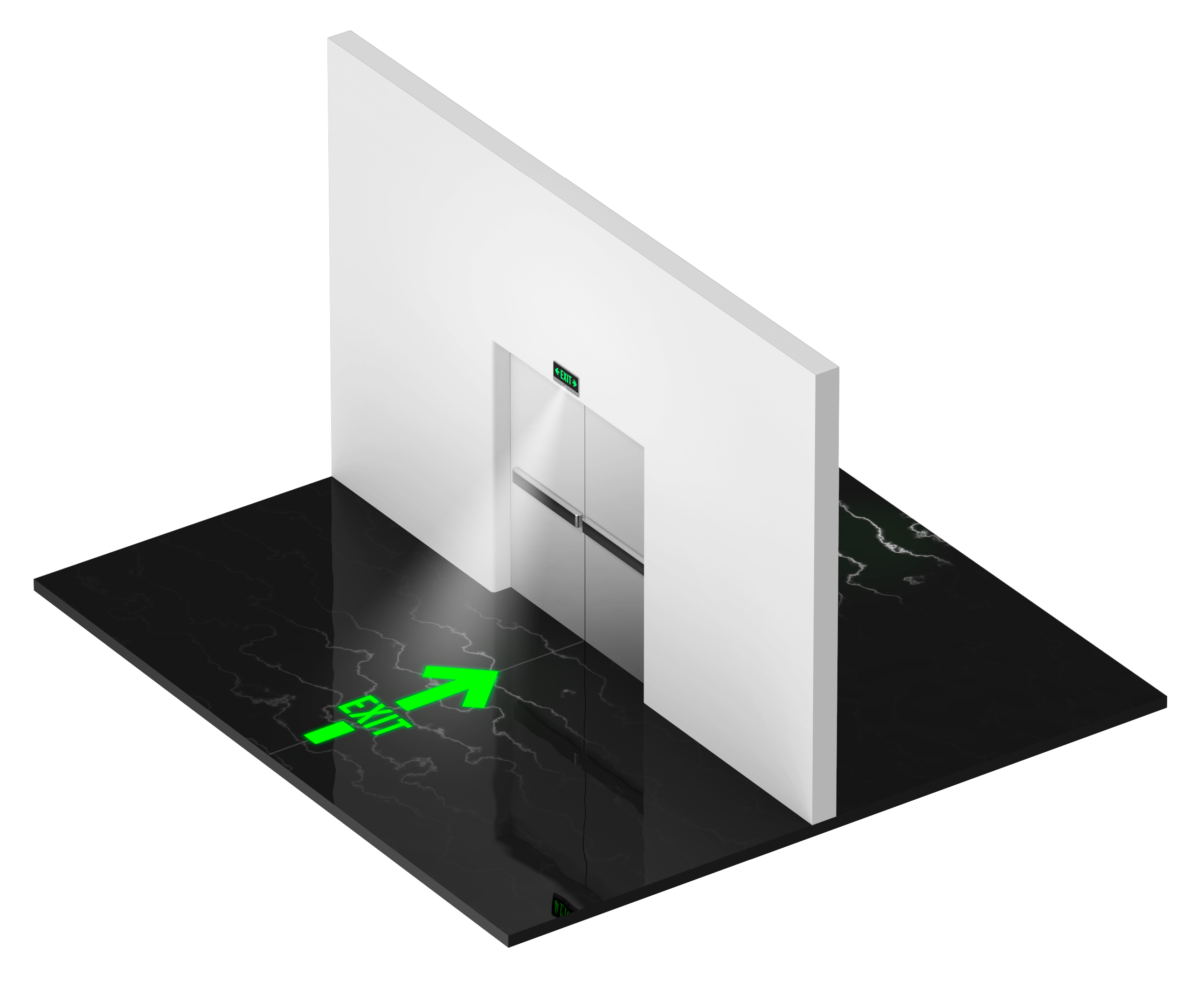 Safe route scenario with a green proceed projection.